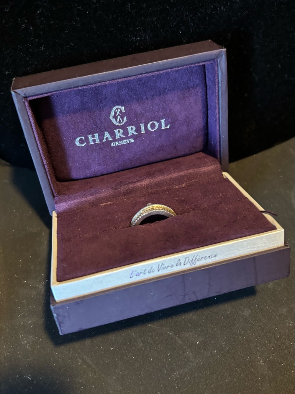Charriol Two-Tone Stackable Ring Set with Diamond Accent